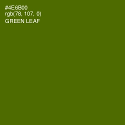 #4E6B00 - Green Leaf Color Image